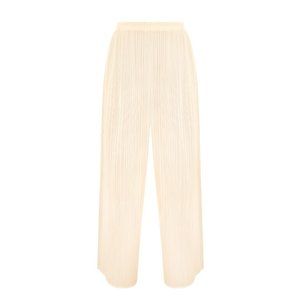 ISSEY MIYAKE Pleats Please Flowy Cream Pants